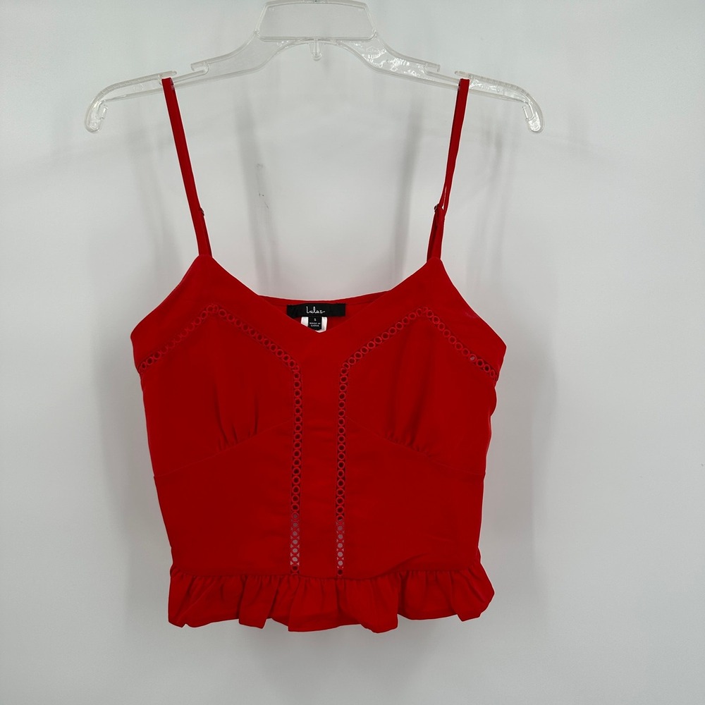 Lulus Womens Y2K Camisole Top Size S Coquette Party Clubwear Going Out Coquette